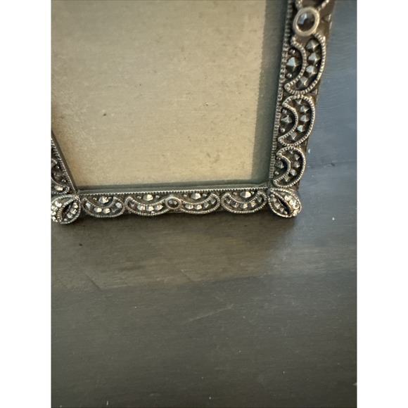 Vintage Burns Ornate Mini Pewter Frame Easel Style 3"x2.25" 2002 - Picture 4 of 8